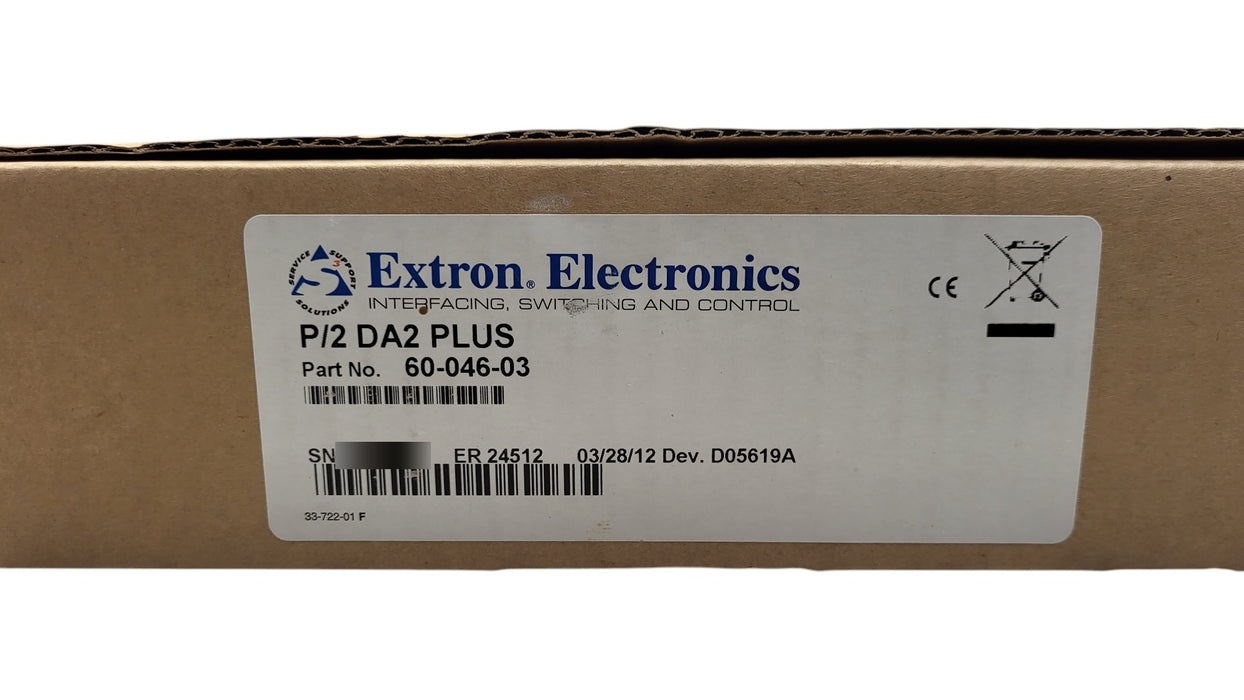 Extron P/2 DA2 PLUS Distribution Amplifier 60-046-03