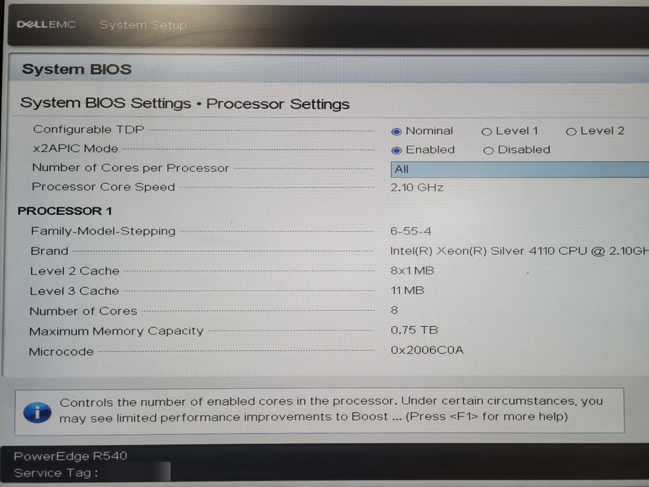 Dell PowerEdge R540, Xeon Silver 4110 48GB RAM H730P 2x 750W PSU, 8x 3.5" Bay