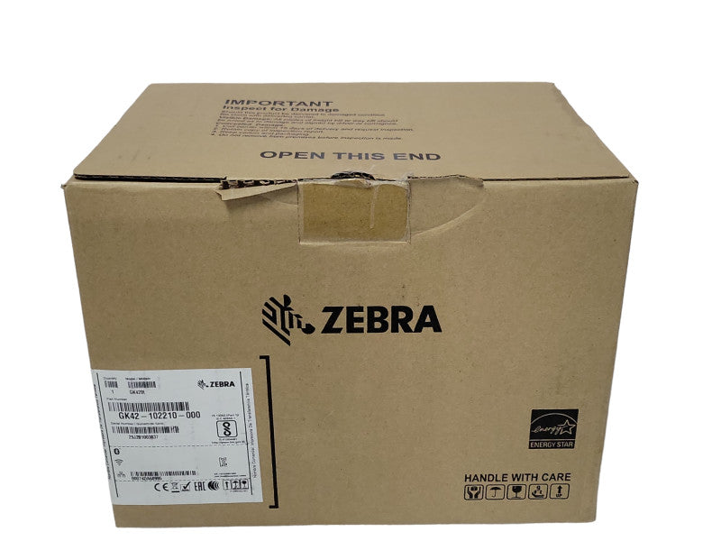 Zebra GK420T P/N GK42-102210-000 USB/Ethernet Printer with Zebra Power Supply _