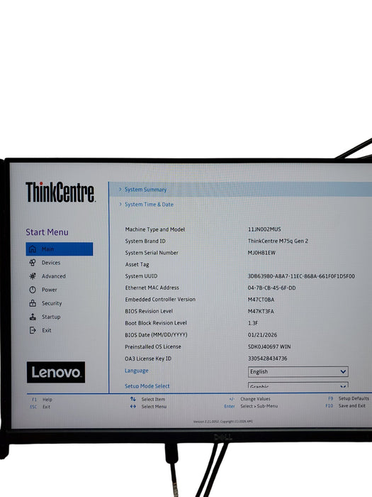 Lenovo ThinkCentre M75Q Gen 2 | Ryzen 5 PRO 5650GE W/ RADEON GRAPHICS NO-HDD/SSD