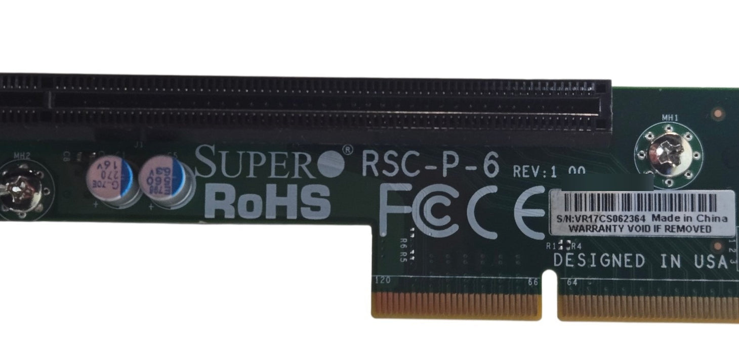 Supermicro RSC-P-6 REV 1.00 PCI-X / PCI Server Riser Card with Bracket