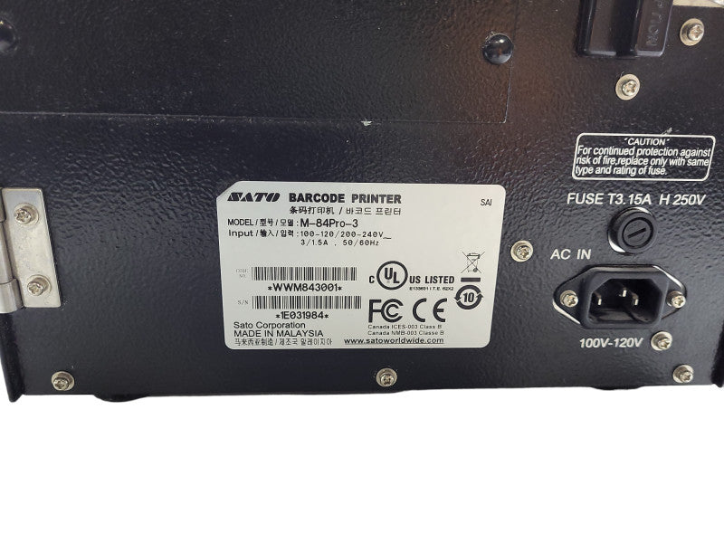 SATO M-84Pro-3 Industrial Thermal Transfer Barcode Label Printer $