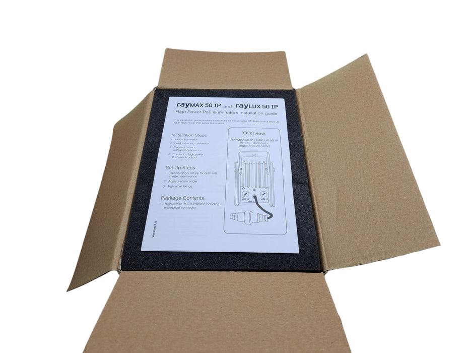Raytec RAYLUX 50 IP RL50-10-IP High Power PoE Illuminator 850nm (Open Box)