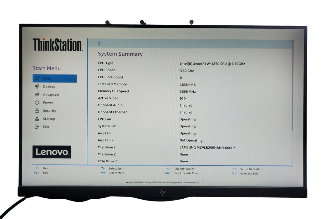 Lenovo ThinkStation P340 - Xeon W-1250, 16GB DDR4, 256GB SSD