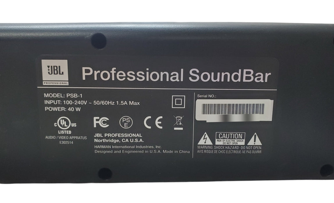 JBL Professional PSB-1 Pro SoundBar Commercial TV Speaker