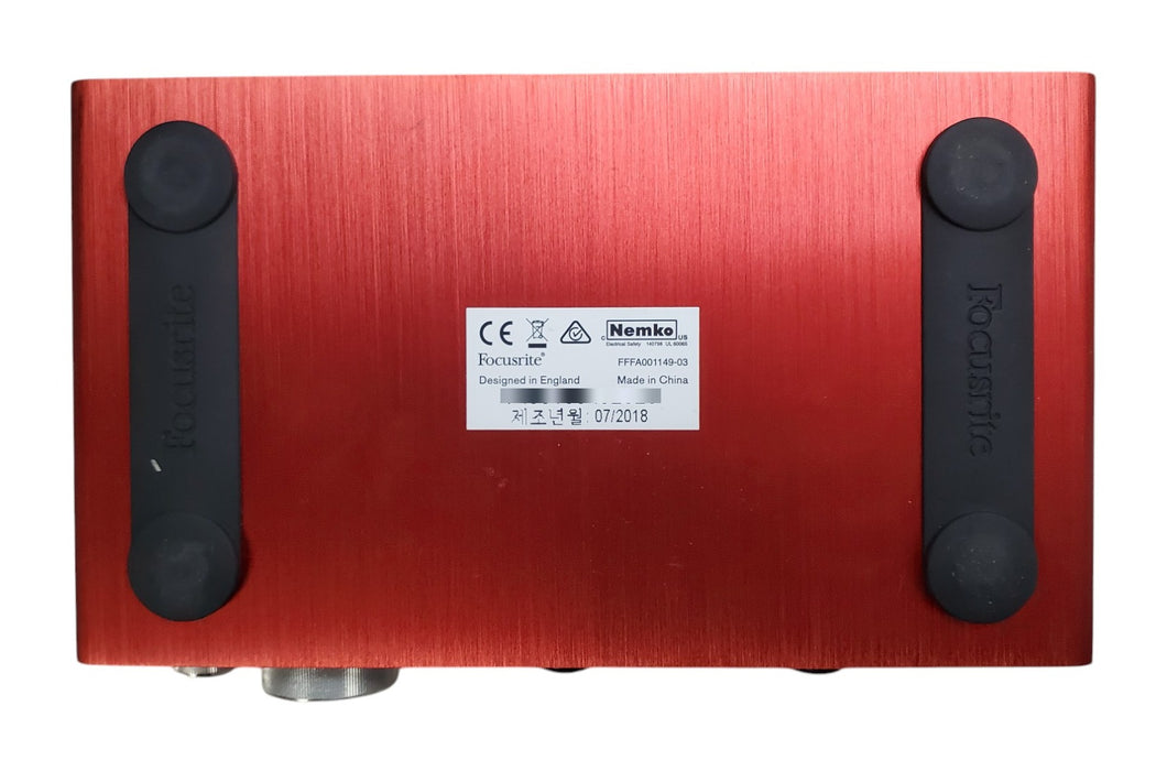 Focusrite Scarlett 2i2 2nd Gen USB Audio Interface with USB Cable