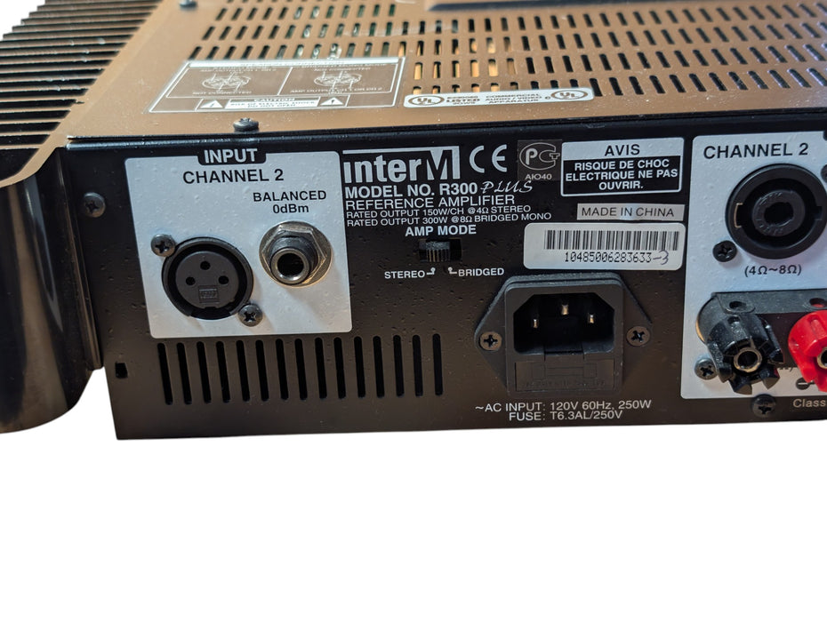 Inter-M R300 Plus Reference Audio Power Amplifier 2-Channel