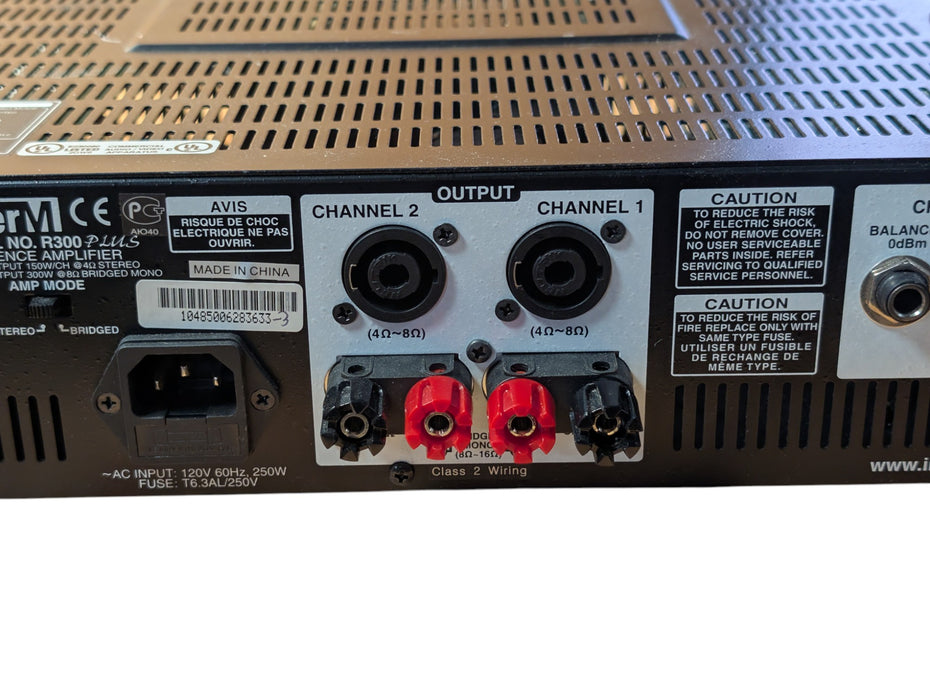 Inter-M R300 Plus Reference Audio Power Amplifier 2-Channel
