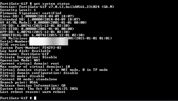 Fortinet FortiGate-61F Security Firewall Appliance, No AC Adapter