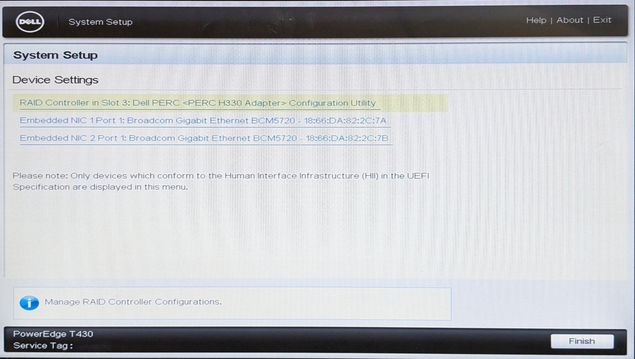 Dell PowerEdge T430 Tower, Xeon E5-2623v4, 32GB DDR4, H330, No HDD