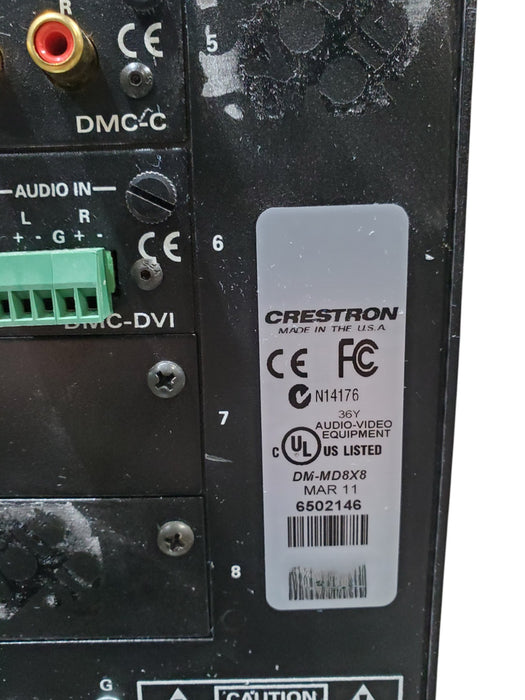 Crestron DM-MD8X8 Digital Media Matrix Switcher w/ Cards *READ* (READ)