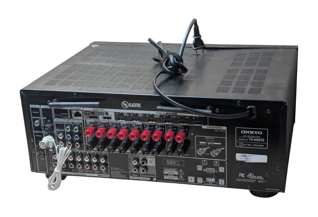 Onkyo TX-NR676 7.2 Channel Network A/V Receiver 4K HDR Dolby Atmos