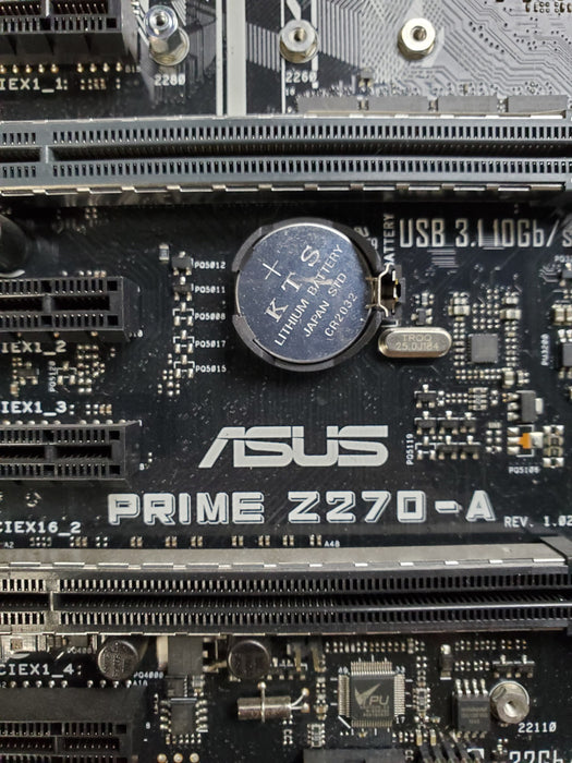 ASUS PRIME Z270-A Motherboard - Core i7-7700, 8GB DDR4, I/O Shield