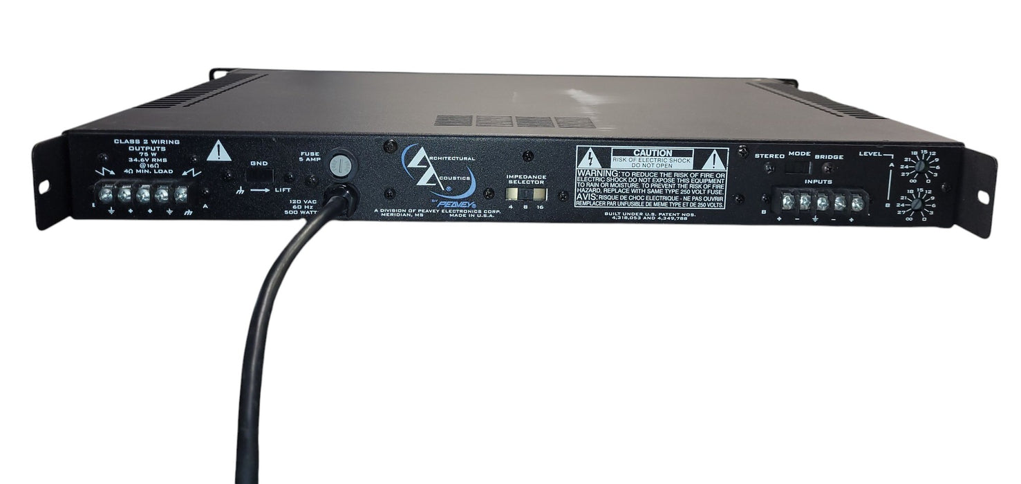 Peavey IPS 150 Architectural Acoustics Dual Power Amplifier 1U Rackmount