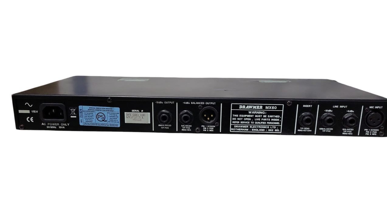 Drawmer MX60 Front End One - Microphone Preamp Channel Strip