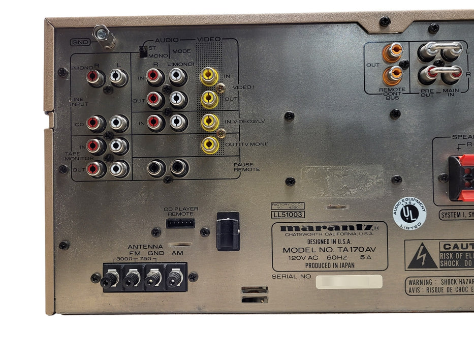 Marantz TA170AV (PM170AV & ST170AV) Stereo Amplifier Tuner Receiver
