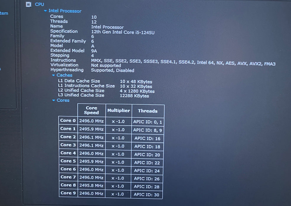 Dell Latitude 5430 Intel Core i5-1245U 1.60GHz vPRO 16GB RAM 256GB SSD
