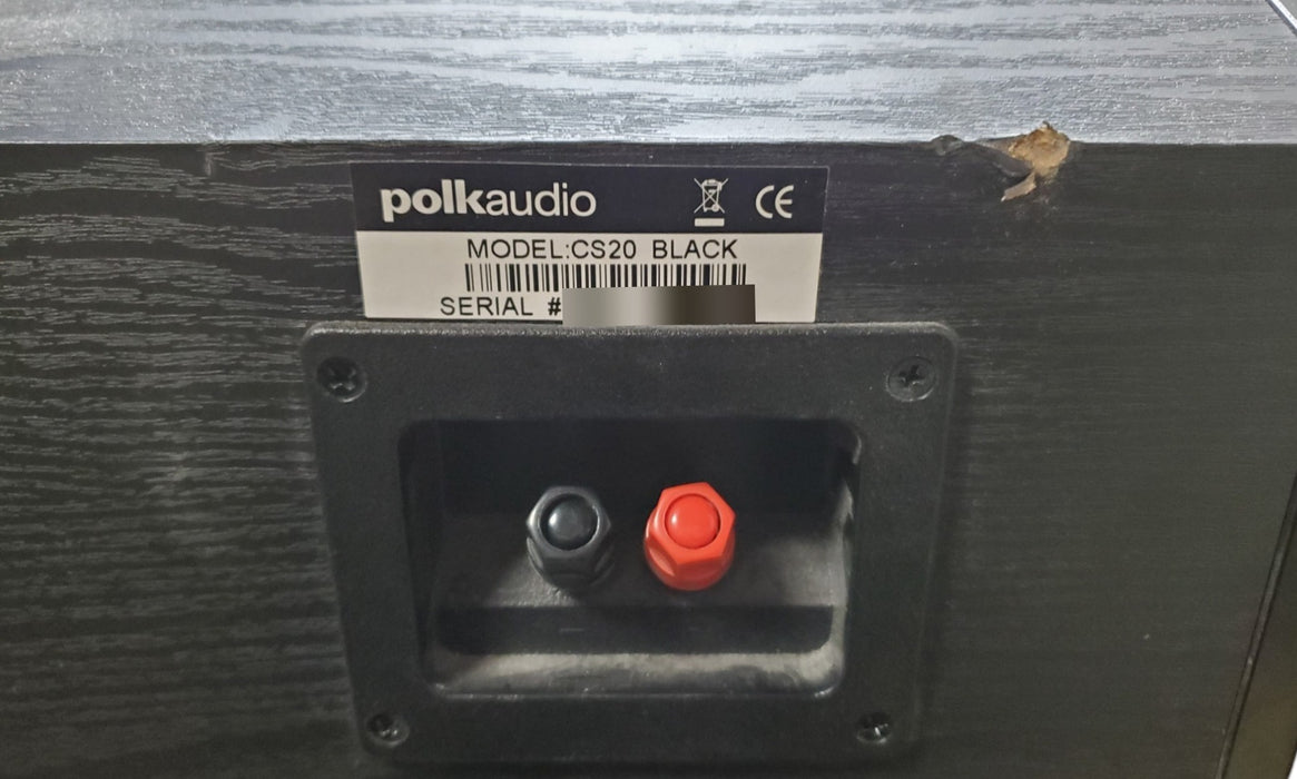 Polk Audio CS20 - Center Channel Speaker Black