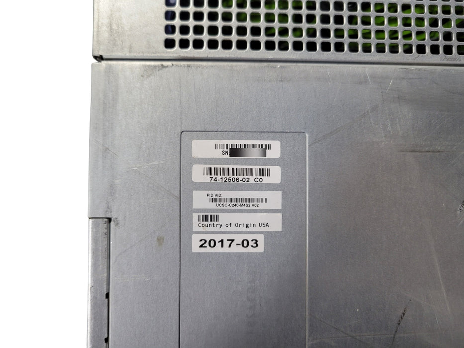 Cisco UCS C240 M4 - 2x Xeon E5-2660 v3 32GB 2x 1200W PSU