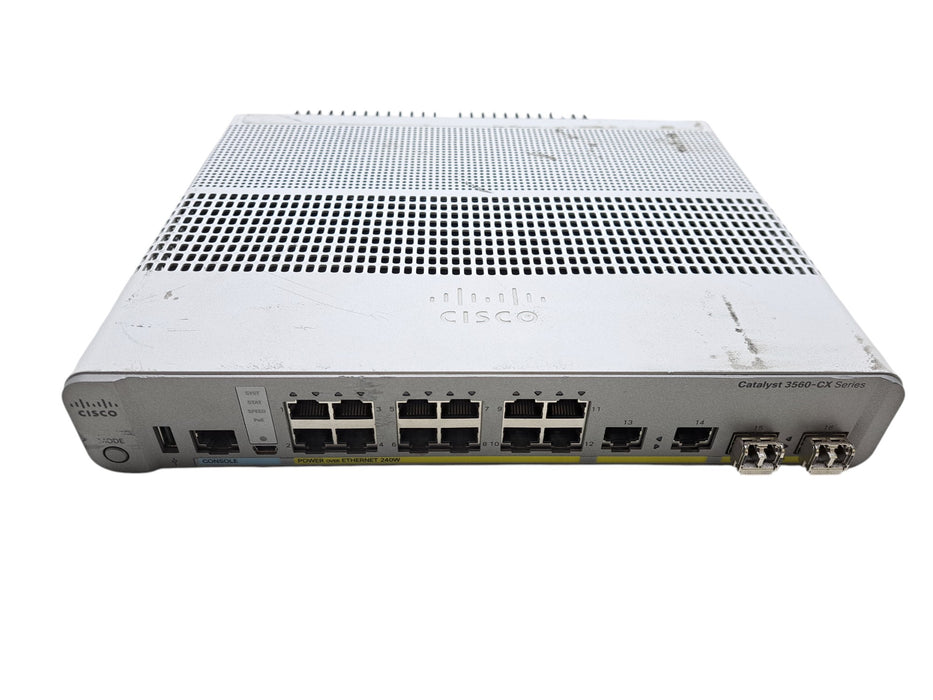 Cisco WS-C3560CX-12PC-S | 12-Port Gigabit PoE+ 240W Silent Managed Switch