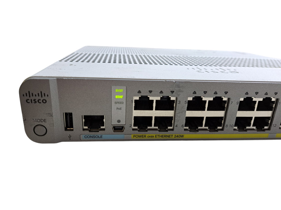 Cisco WS-C3560CX-12PC-S | 12-Port Gigabit PoE+ 240W Silent Managed Switch