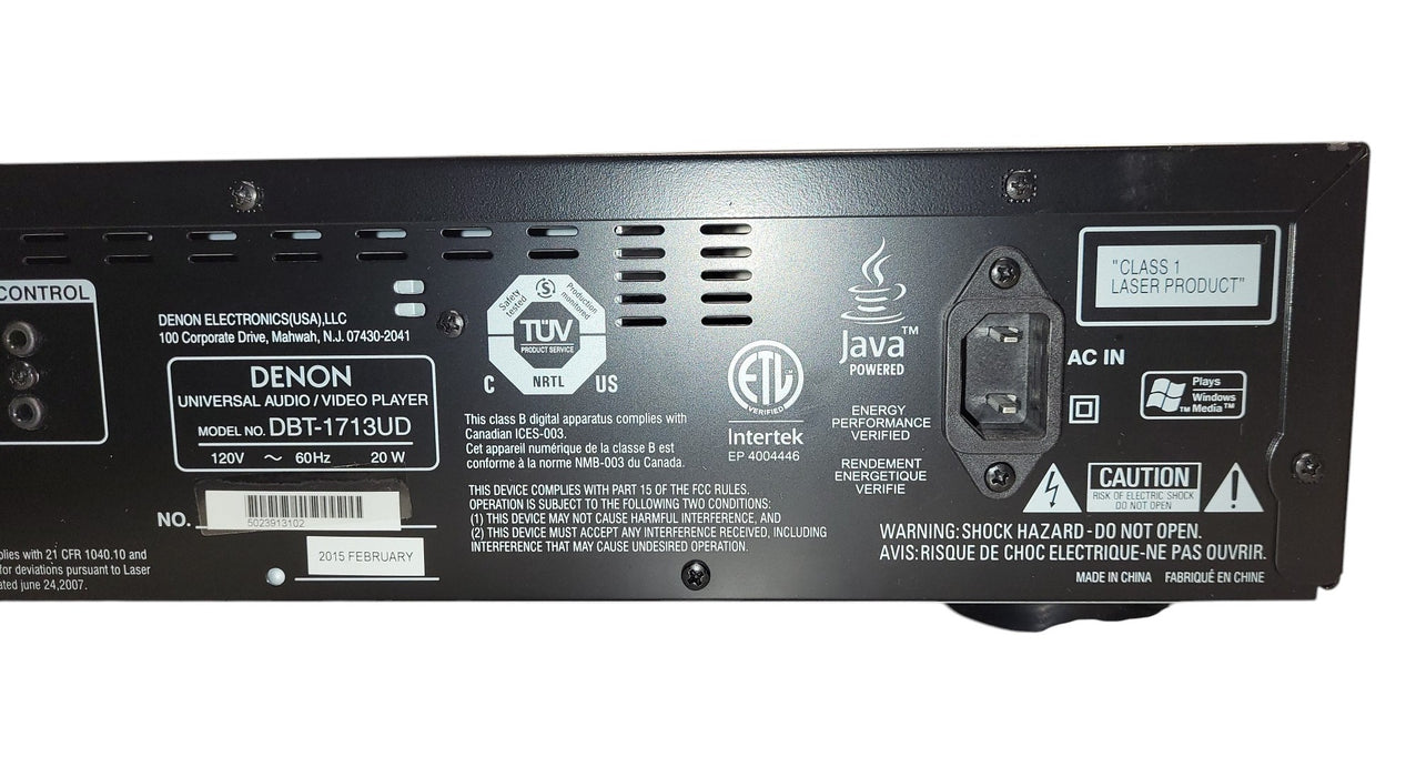 Denon DBT-1713UD Universal Audio / Video Blu-ray Disc Player