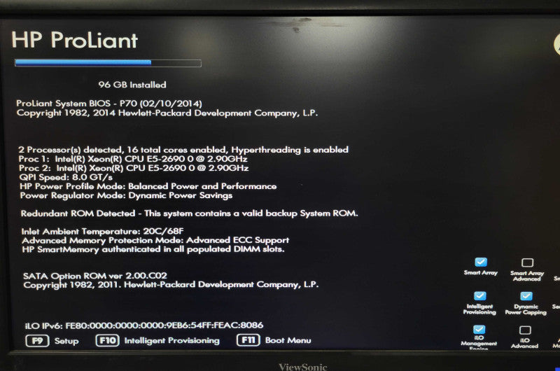 HP Proliant DL380p G8, 2x Xeon E5-2690 2.9GHz 8C, 96GB, P420i, 8x 2.5\\" READ _