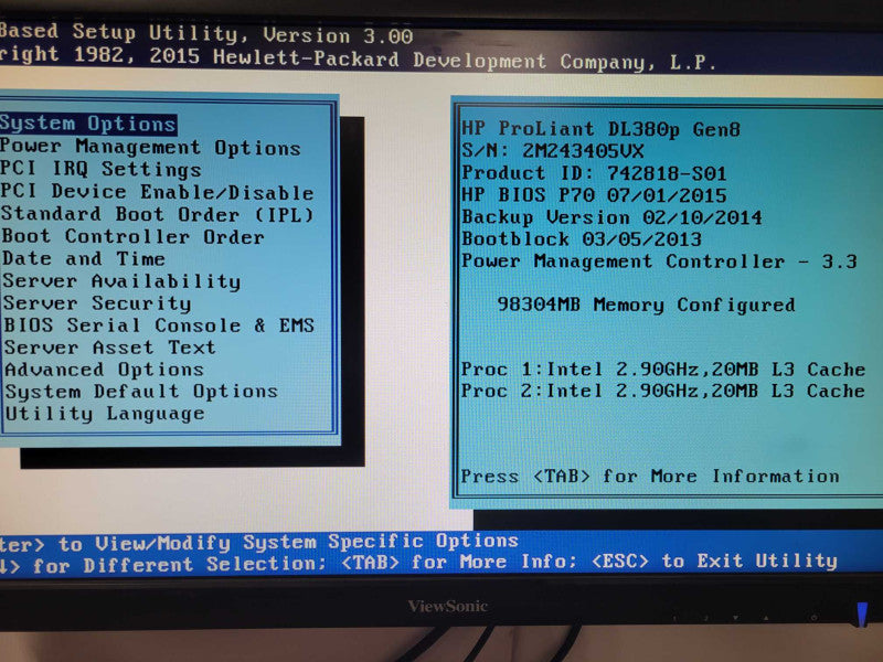 HP Proliant DL380p G8, 2x Xeon E5-2690 2.9GHz 8C, 96GB, P420i, 8x 2.5\\" READ _