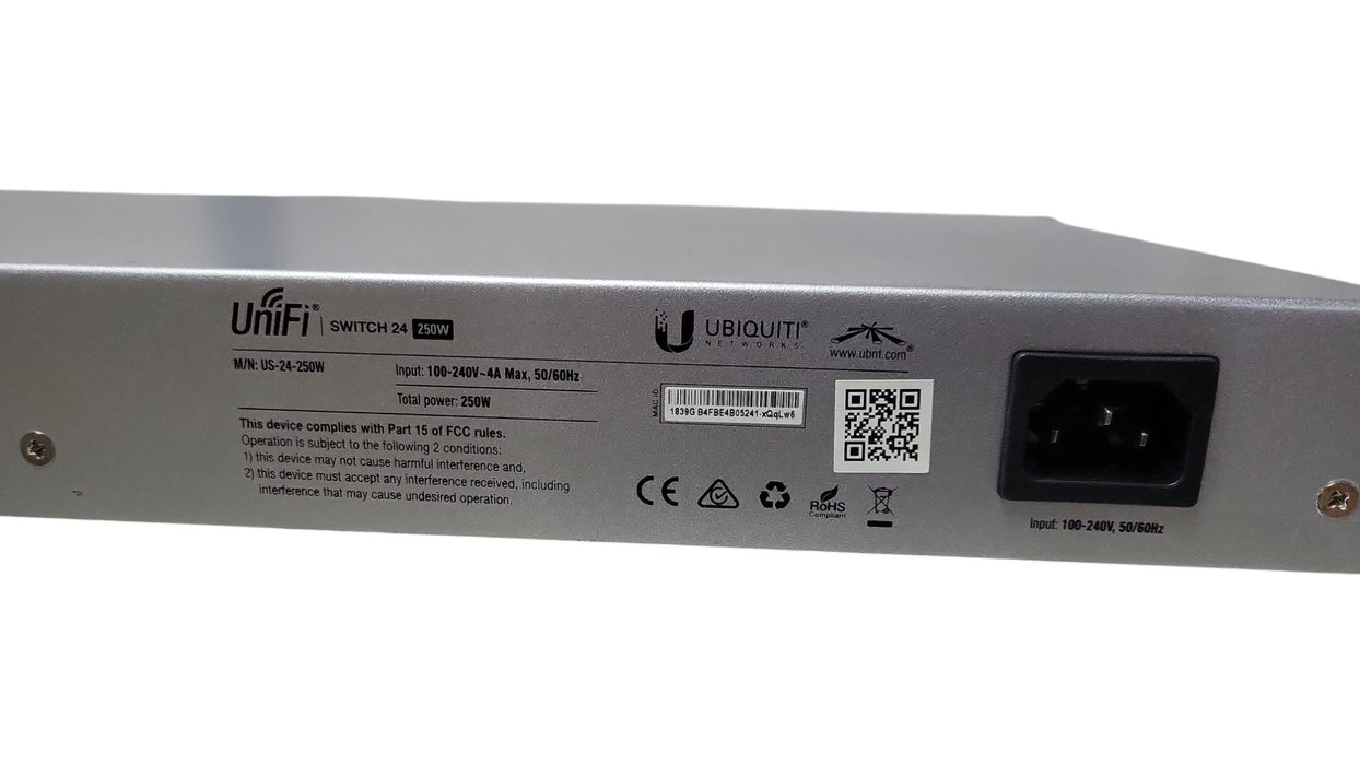Ubiquiti UniFi US-24-250W - 24-Port Gigabit PoE+ Managed Switch 2x SFP (READ)