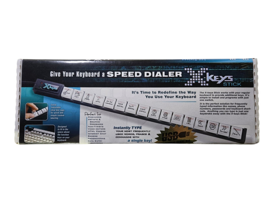 P.I. Engineering X-keys Stick - 16 Key USB Programmable Macro Keypad Sealed