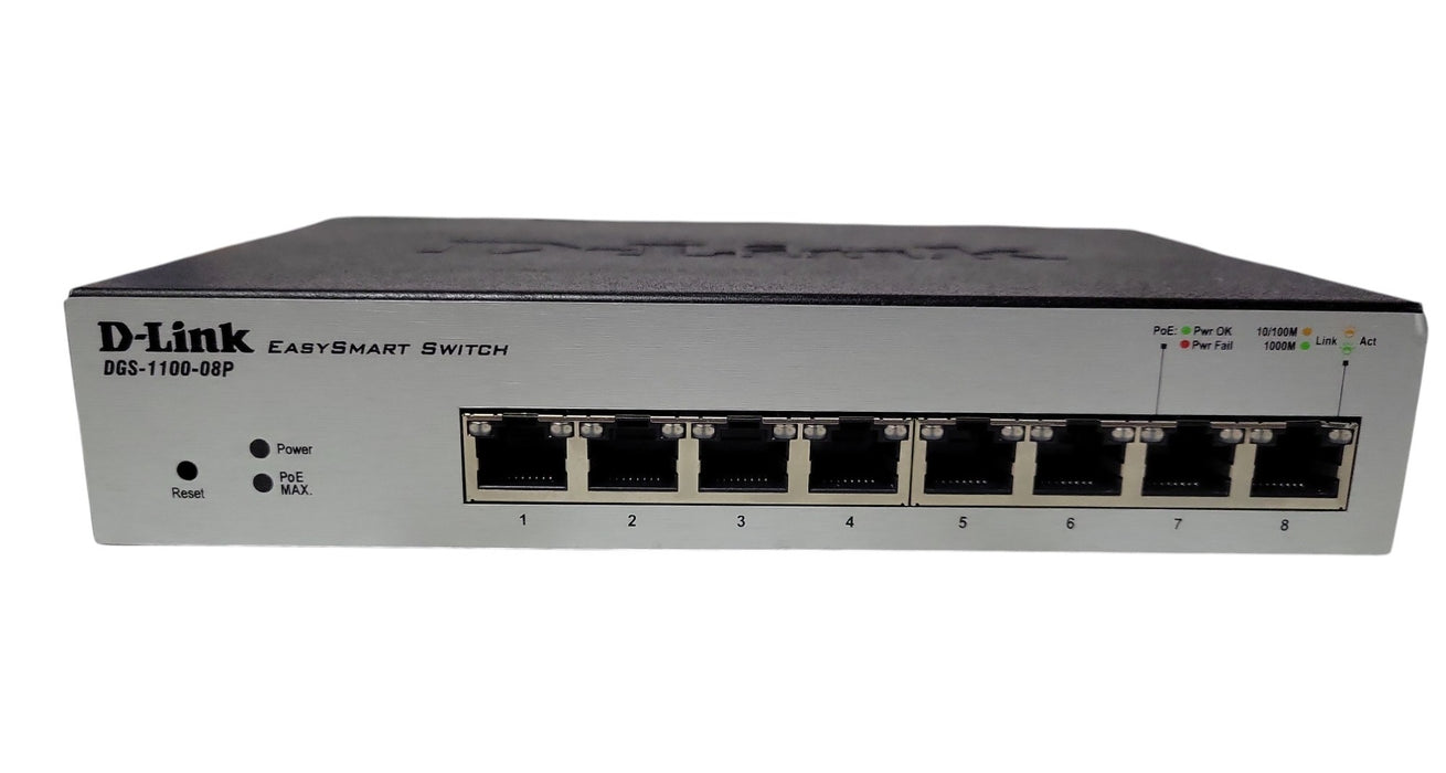 D-Link EasySmart DGS-1100-08P 8-Port Gigabit PoE Switch