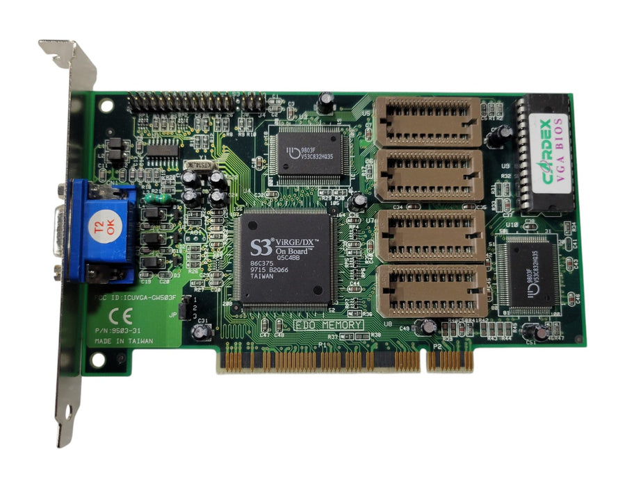 Cardex S3 ViRGE/DX 86C375 PCI VGA Graphics Video Card 9503-31