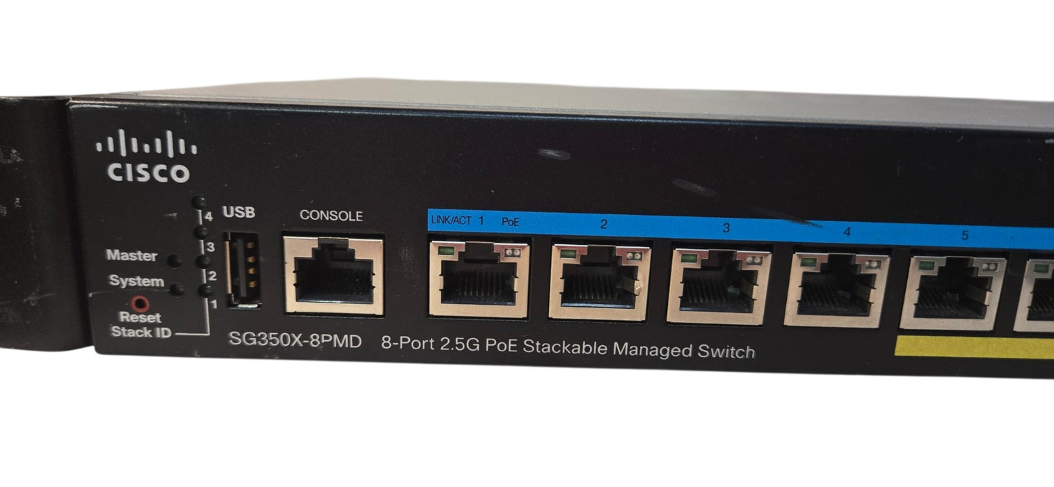 Cisco SG350X-8PMD - 8-Port 2.5G PoE Stackable Managed Switch