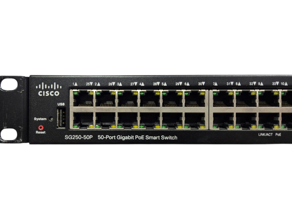 Cisco SG250-50P - 50-Port Gigabit PoE Smart Switch 375W