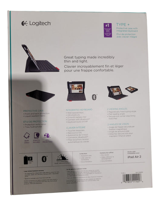 Logitech TYPE+ Protective Case with Integrated Keyboard for iPad Air 2