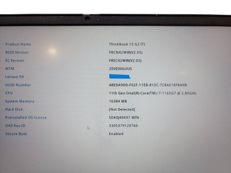 Lenovo ThinkBook 15 G2 ITL| i7-1165G7| 16GB DDR4| NO SSD FOR PARTS/ REPAIR  Î² BudLap
