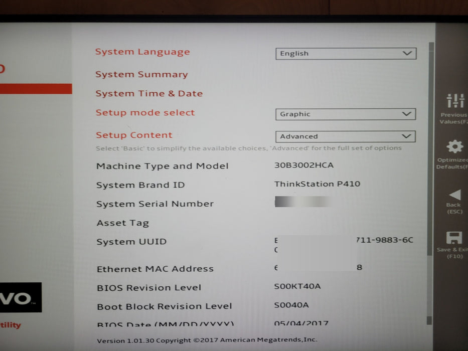 Lenovo ThinkStation P410 | Xeon E5-1620 v4 @3.50GHz 8GB DDR4 N0 HDD