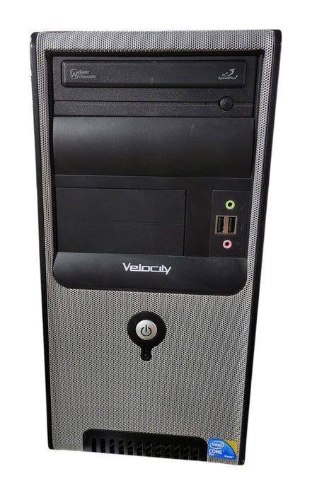 Velocity Tower PC - Intel Core 2 Duo E7500 2.93GHz 4GB RAM No HDD DVD-RW