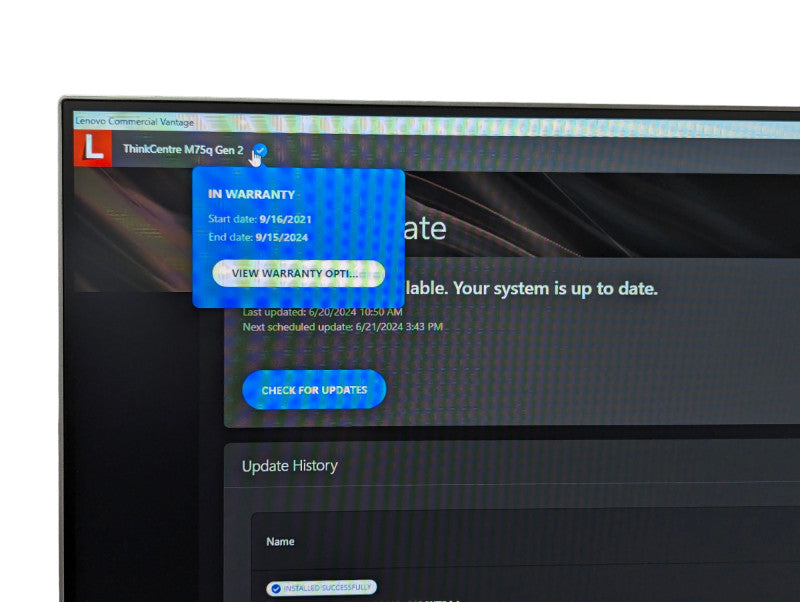 Lenovo ThinkCentre M75q gen 2 Ryzen 5 PRO 4650GE , 16GB RAM & 500GB NVMe  -