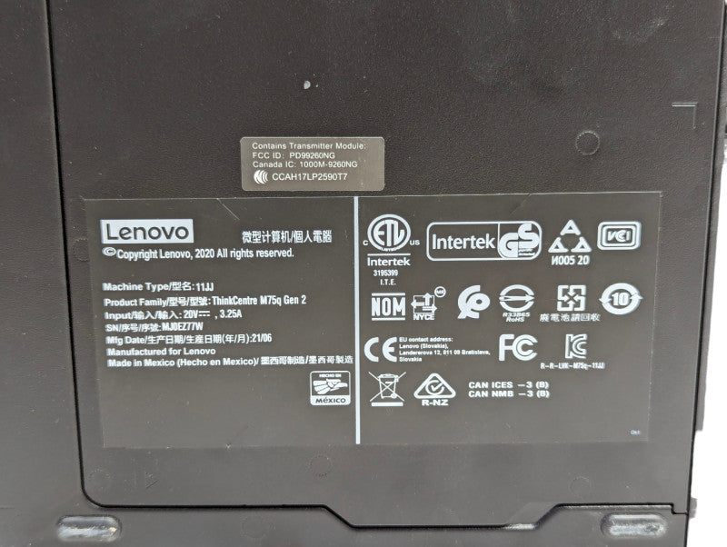 Lenovo ThinkCentre M75q gen 2 Ryzen 5 PRO 4650GE , 16GB RAM & 500GB NVMe  -