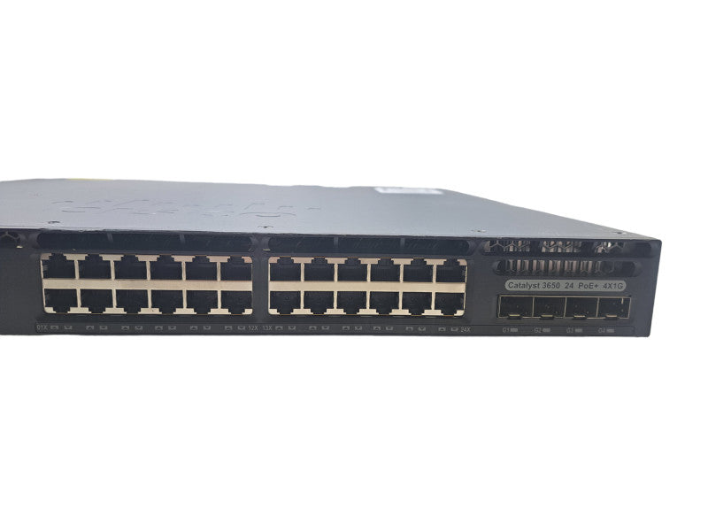 Cisco WS-C3650-24PS-S | 24-Port Gigabit PoE+ | 4x SFP Switch | 2x 640W PSU
