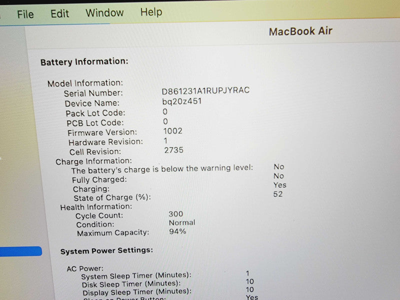 Apple Macbook Air 2020 13\\" Chip M1 @ 3.2GHz 8GB Ram 500GB SSD (