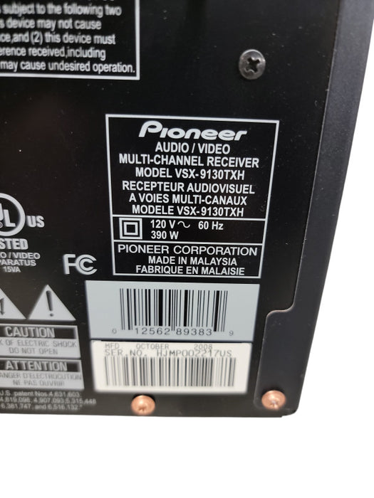 Pioneer VSX-9130TXH Receiver with HDMI in and out