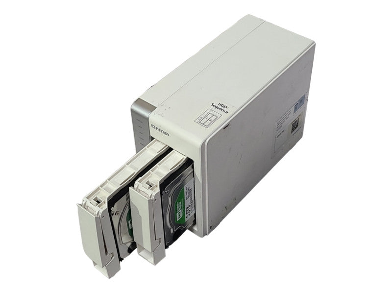 QNAP TS-231 2-Bay NAS Server with 2x 3TB HDDs, Tested & Working