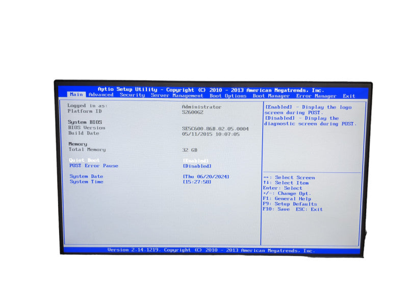 2U Server | Xeon E5-2620 v2 | 32GB RAM | No HDD | Intel Embedded RAID Q