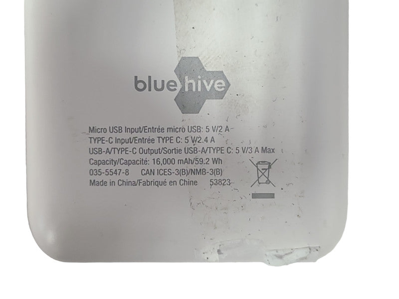 Bluehive 3-Port 16,000 mAh Portable Power Bank with Digital Screen