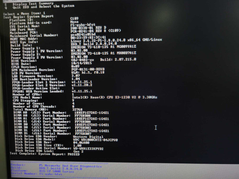 F5 Networks Big-IP 5000 Series Model 5000 Traffic Manager Balancer, READ _