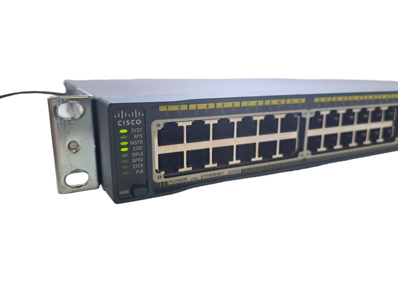 Cisco WS-C2960S-48LPS-L | 48-Port Gigabit PoE+ 370W Managed Switch w/ Stack