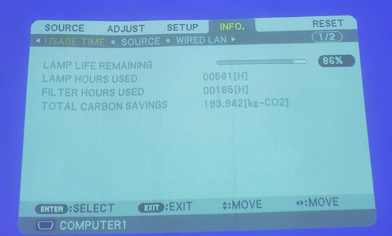 NEC NP-M300W HDMI & VGA 1280x800 3000 Lumen Projector @