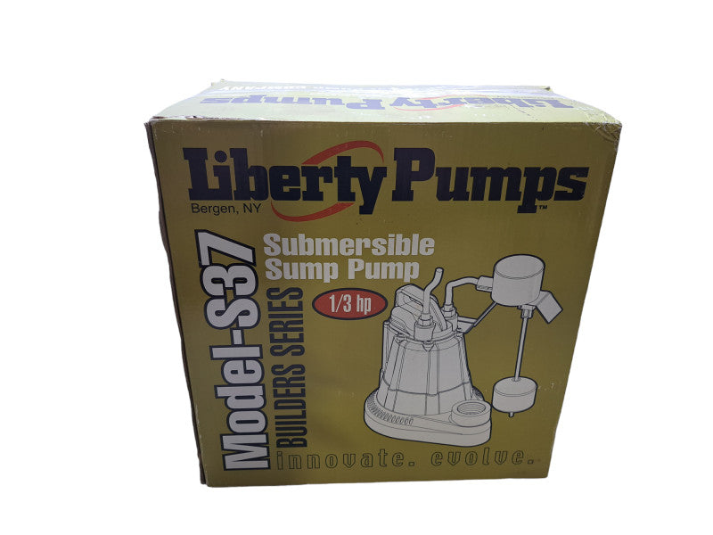 New Open Box | LIBERTY PUMPS S37 Sump Pump 1/3 HP 115V AC 60 Hz